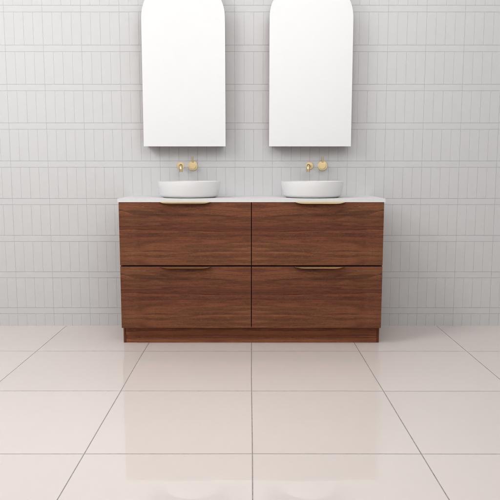 Celeste Duo - 1500mm Tasmanian Blackwood Freestanding Vanity