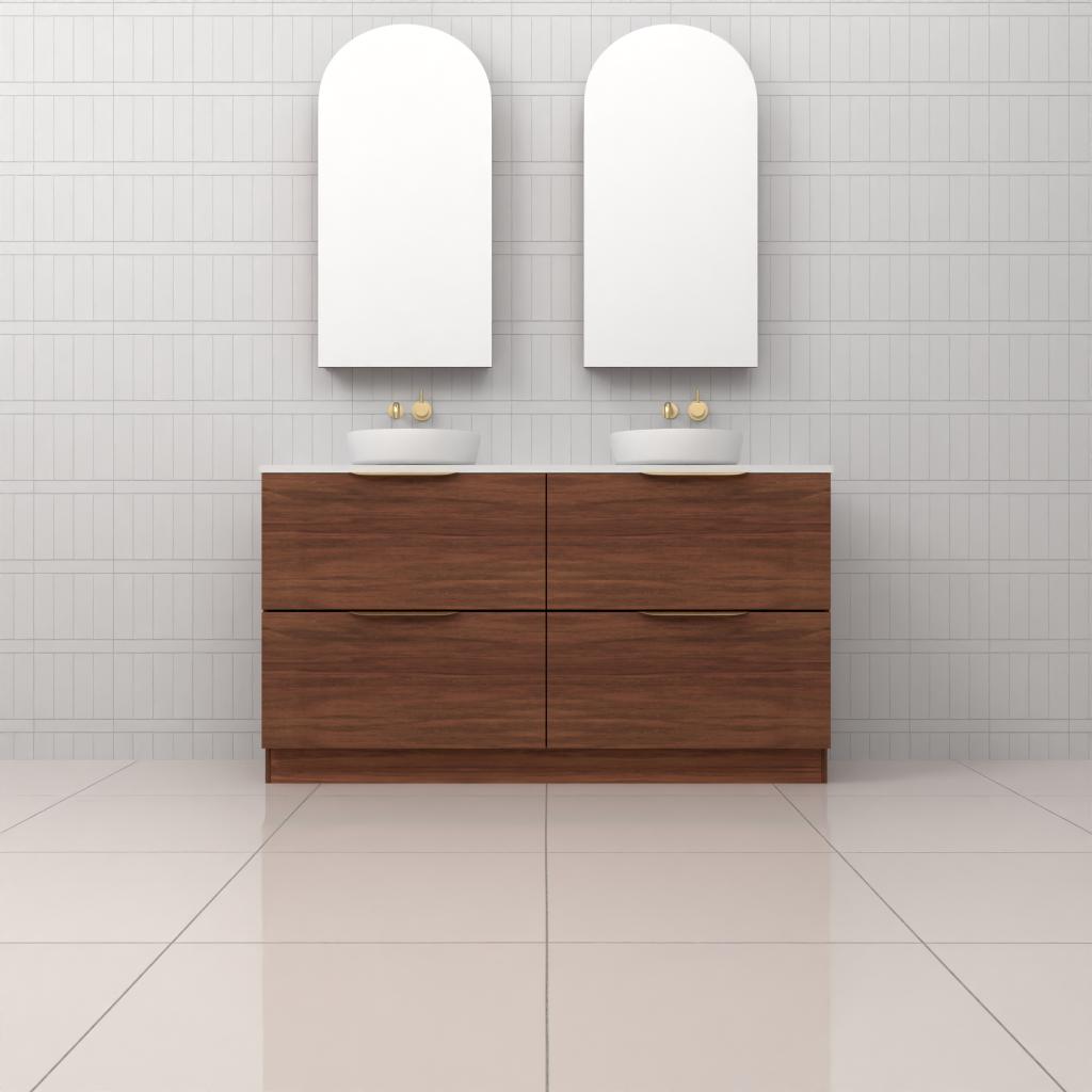 Celeste Duo - 1500mm Tasmanian Blackwood Freestanding Vanity