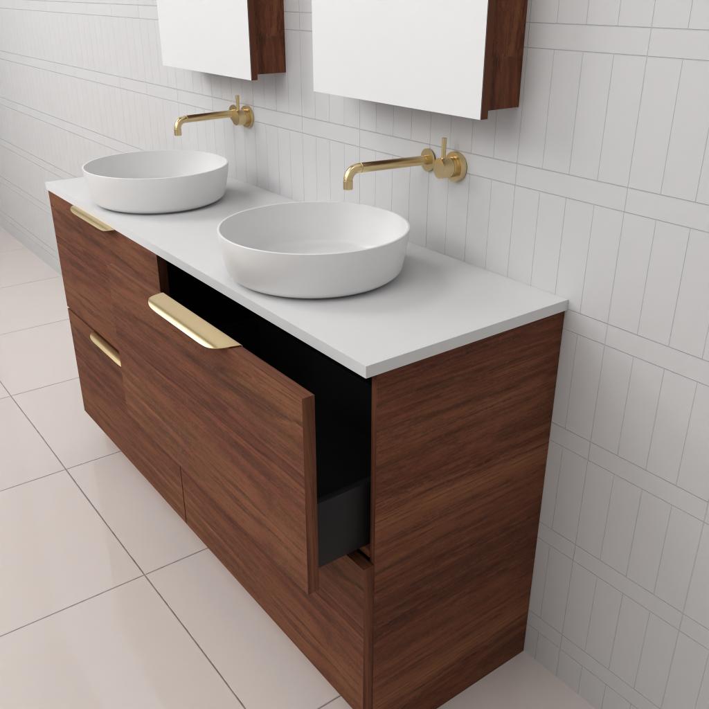 Celeste Duo - 1500mm Tasmanian Blackwood Freestanding Vanity