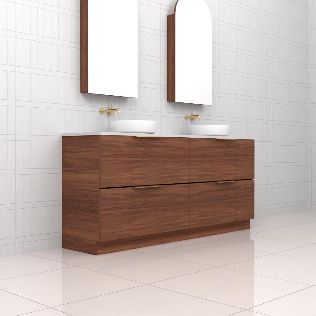 Celeste Duo - 1800mm Tasmanian Blackwood Freestanding Vanity