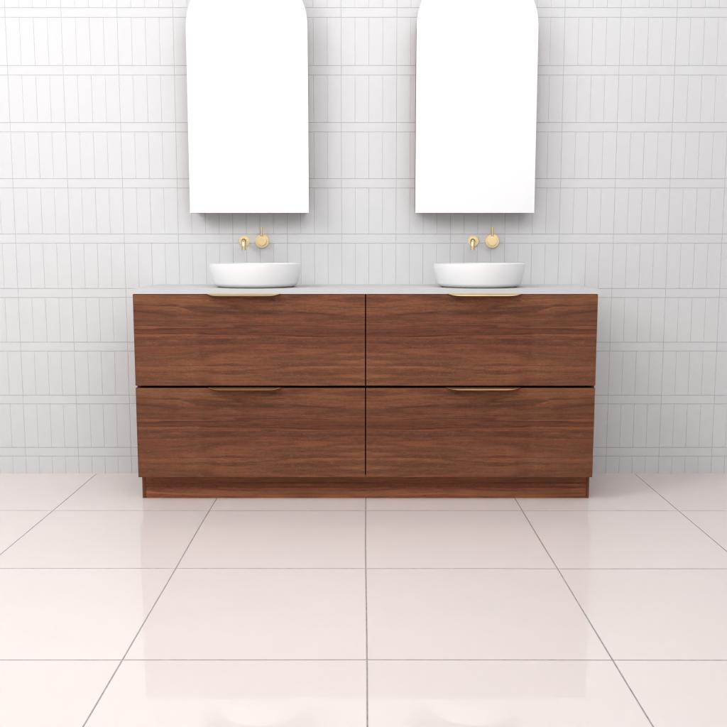 Celeste Duo - 1800mm Tasmanian Blackwood Freestanding Vanity