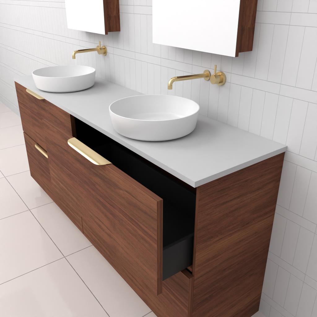 Celeste Duo - 1800mm Tasmanian Blackwood Freestanding Vanity
