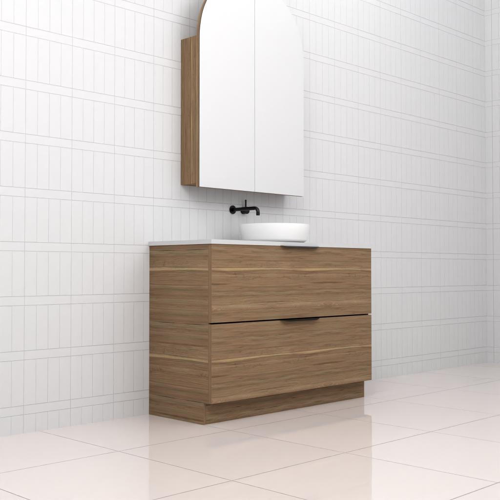 Celeste Duo - 1200mm Tuscan Oak Freestanding Vanity