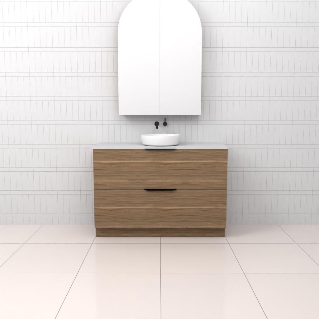 Celeste Duo - 1200mm Tuscan Oak Freestanding Vanity