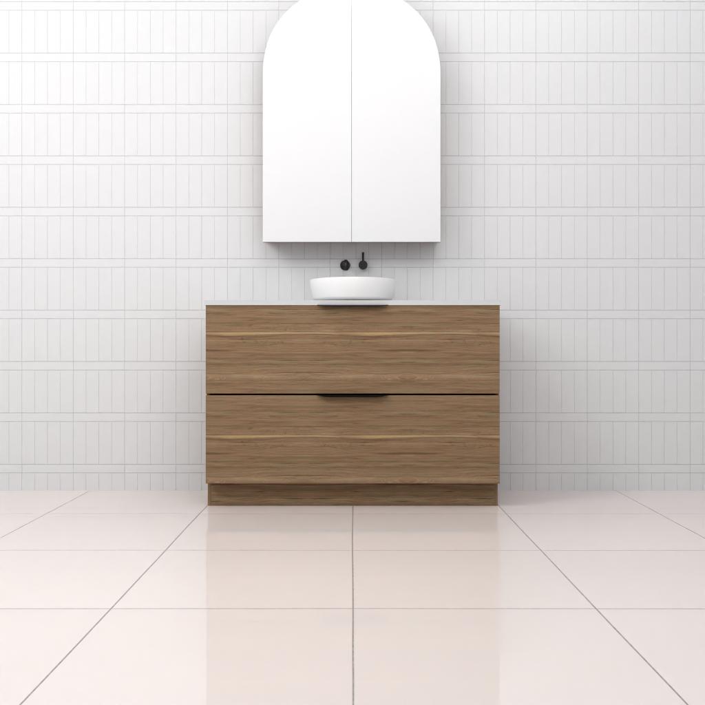 Celeste Duo - 1200mm Tuscan Oak Freestanding Vanity