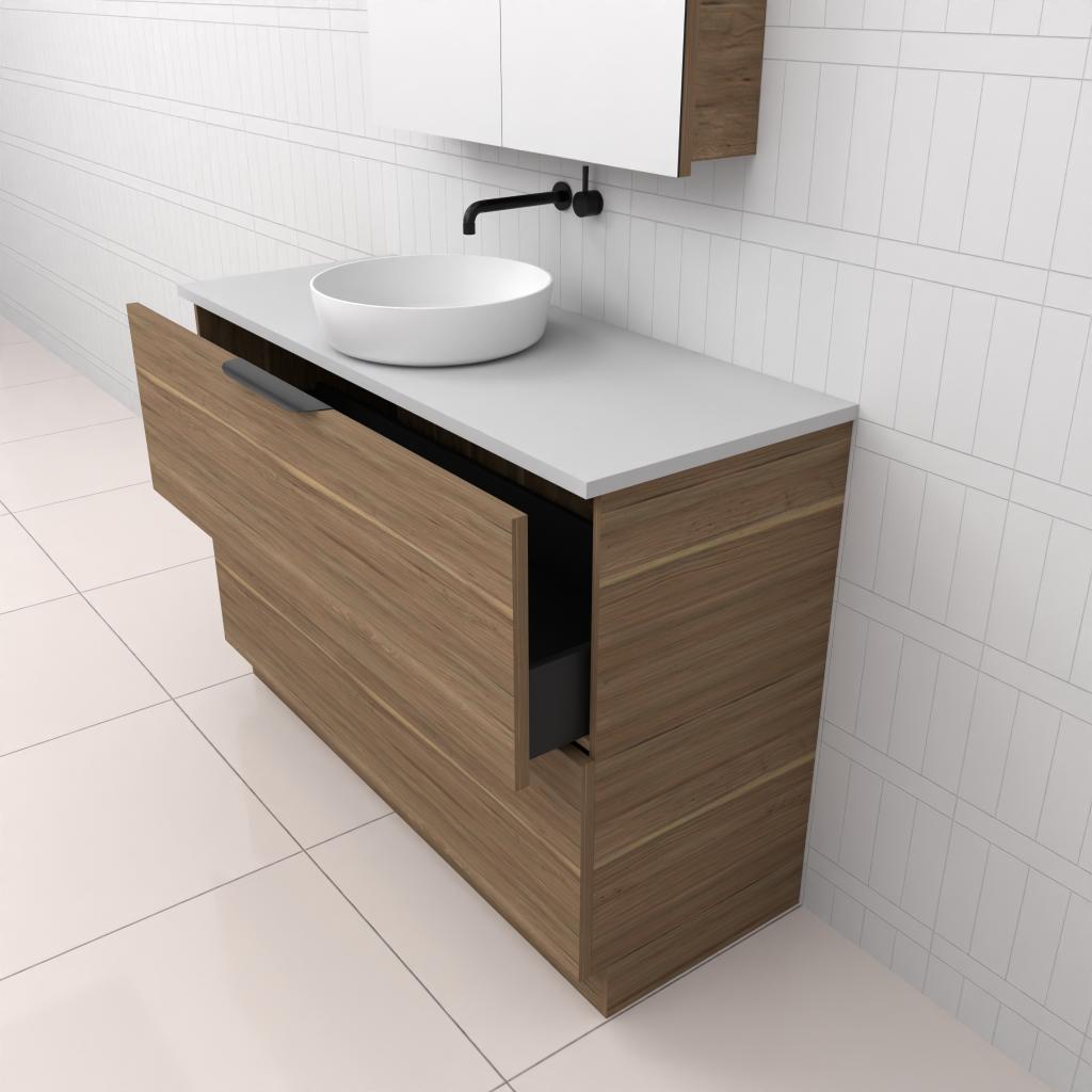 Celeste Duo - 1200mm Tuscan Oak Freestanding Vanity