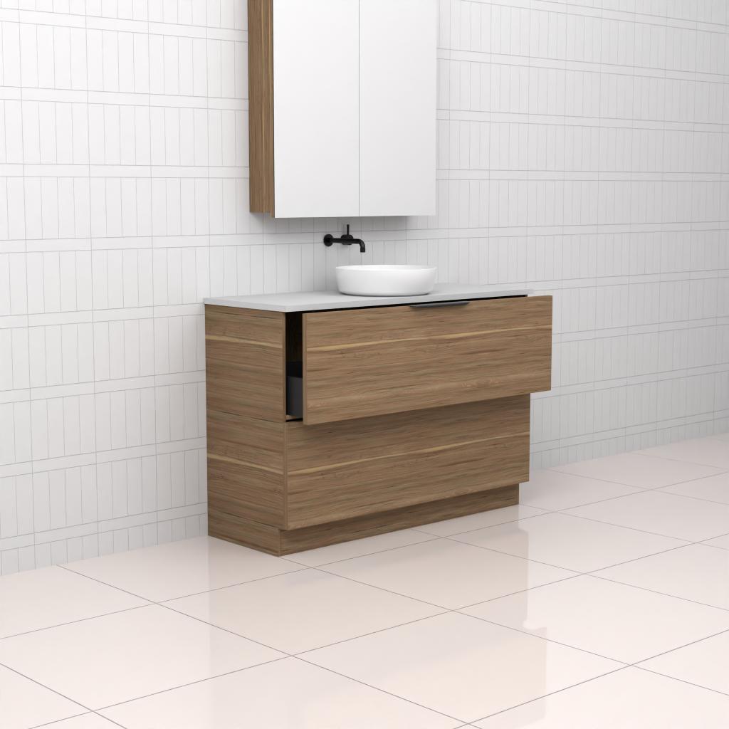 Celeste Duo - 1200mm Tuscan Oak Freestanding Vanity