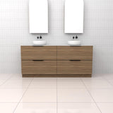Celeste Duo - 1800mm Tuscan Oak Freestanding Vanity