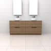 Celeste Duo - 1800mm Tuscan Oak Freestanding Vanity