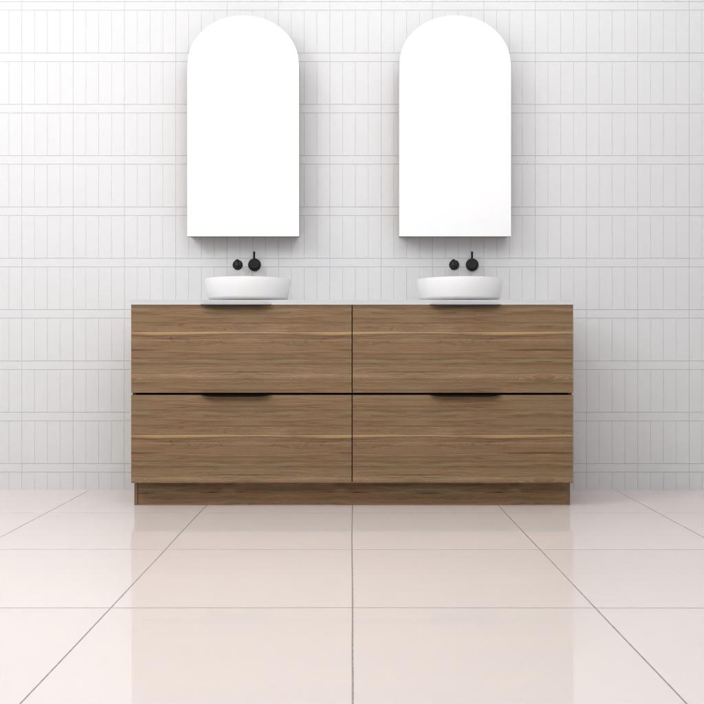 Celeste Duo - 1800mm Tuscan Oak Freestanding Vanity