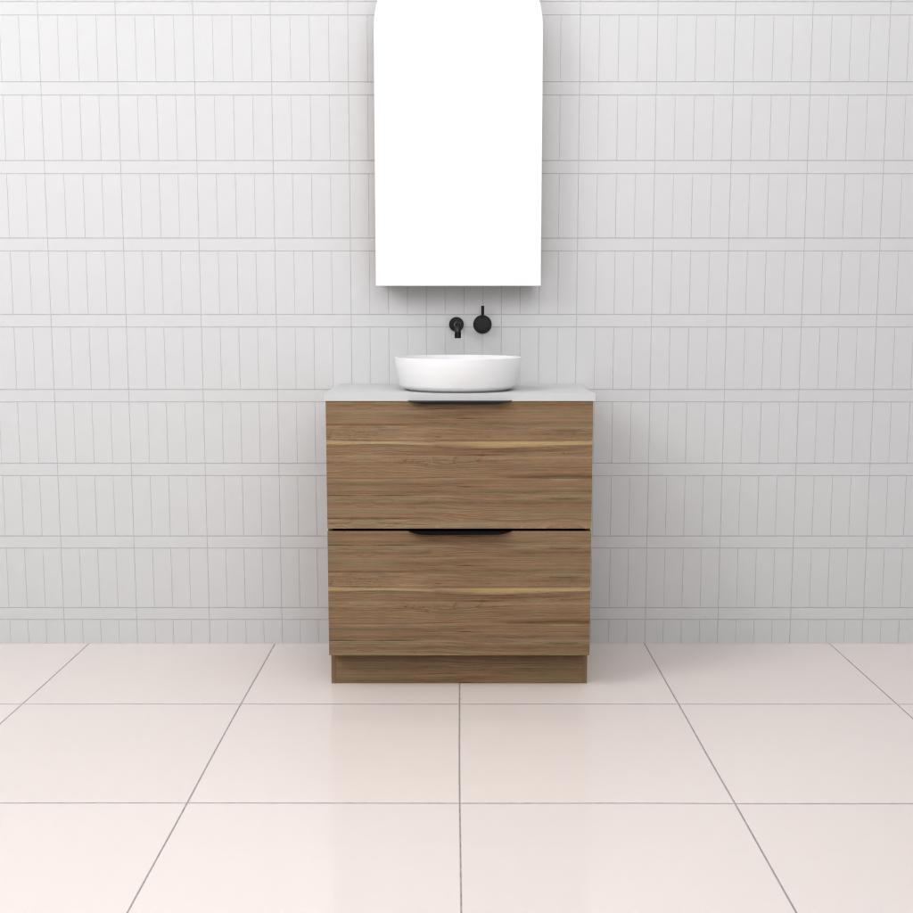 Celeste Duo - 750mm Tuscan Oak Freestanding Vanity