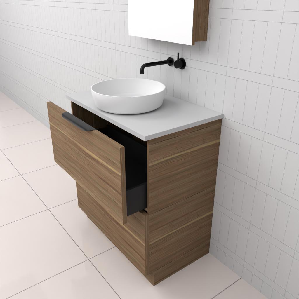 Celeste Duo - 750mm Tuscan Oak Freestanding Vanity