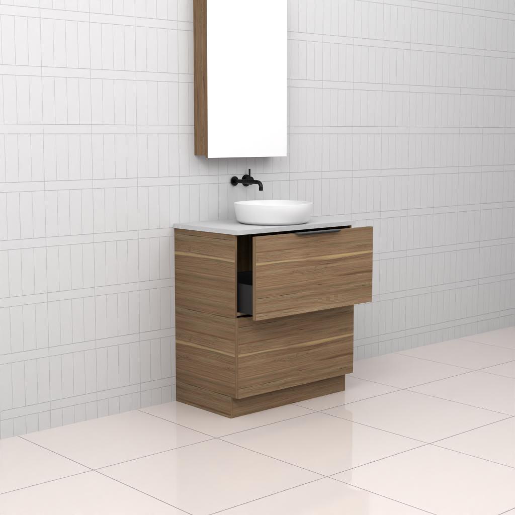 Celeste Duo - 750mm Tuscan Oak Freestanding Vanity