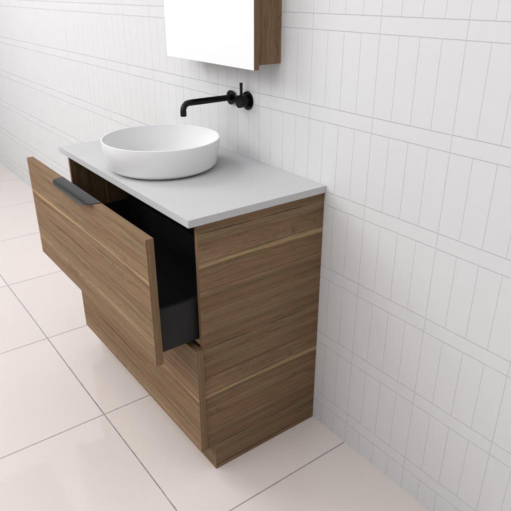 Celeste Duo - 900mm Tuscan Oak Freestanding Vanity