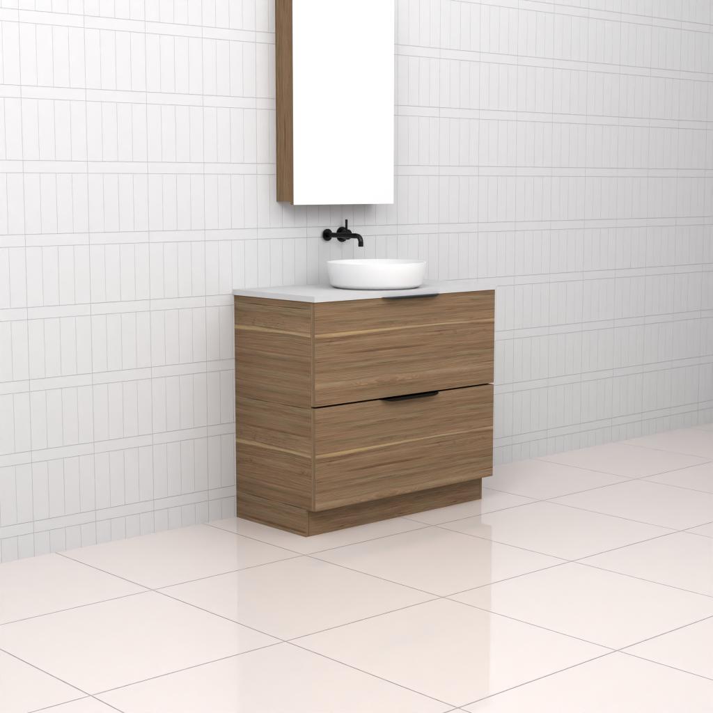 Celeste Duo - 900mm Tuscan Oak Freestanding Vanity