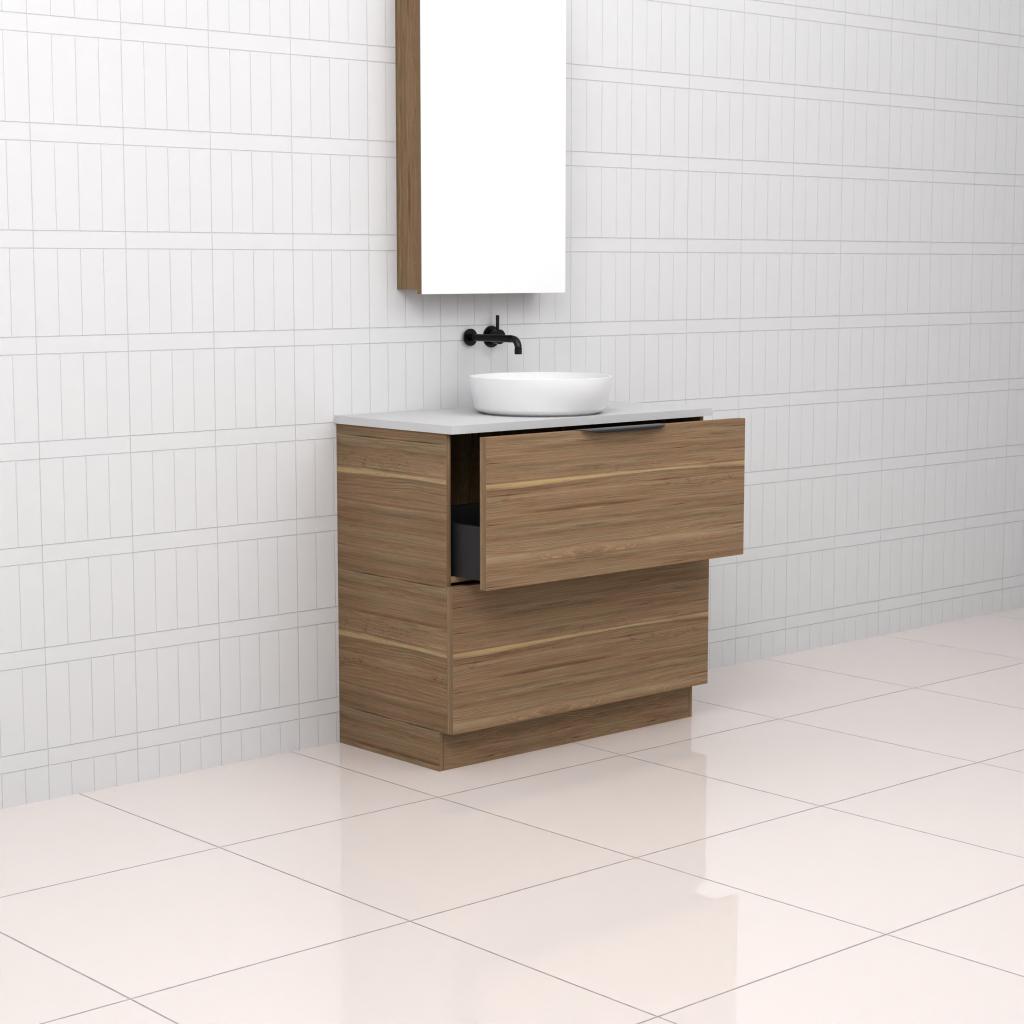 Celeste Duo - 900mm Tuscan Oak Freestanding Vanity