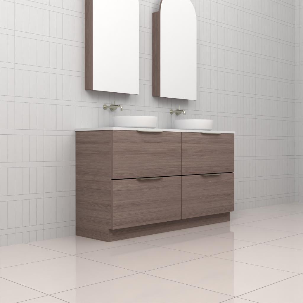 Celeste Duo - 1500mm Urban Oak Freestanding Vanity