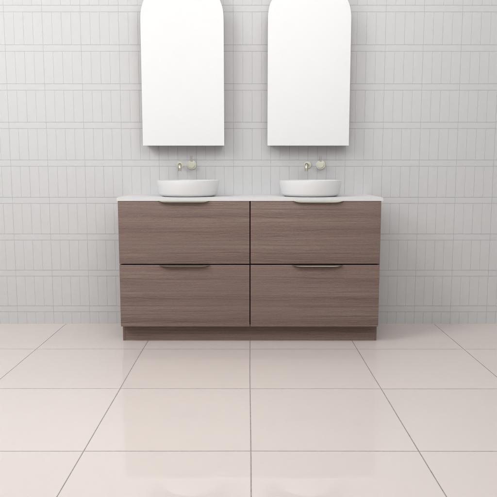 Celeste Duo - 1500mm Urban Oak Freestanding Vanity