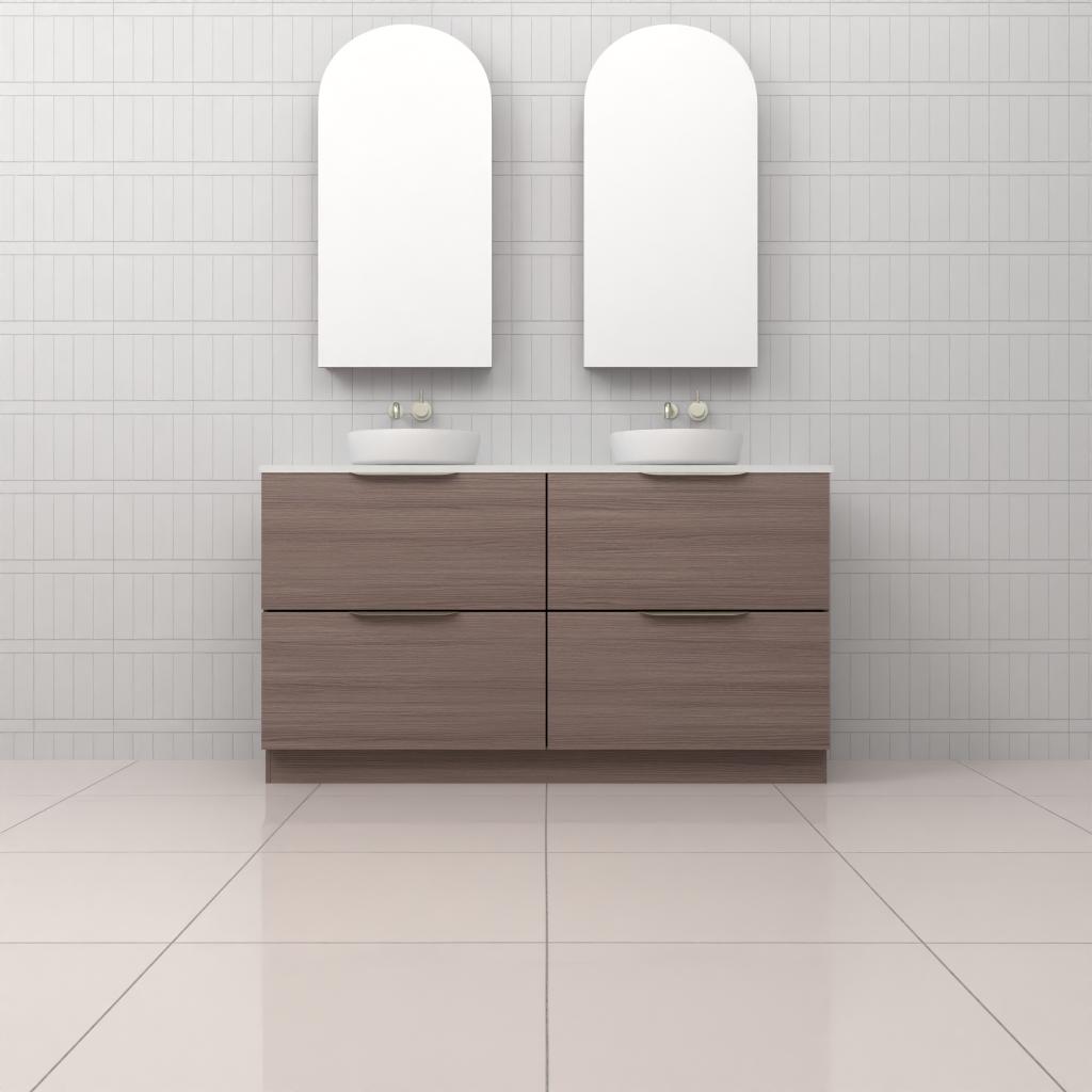 Celeste Duo - 1500mm Urban Oak Freestanding Vanity