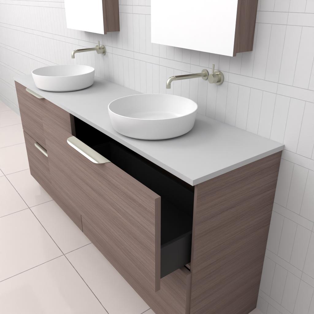 Celeste Duo - 1800mm Urban Oak Freestanding Vanity