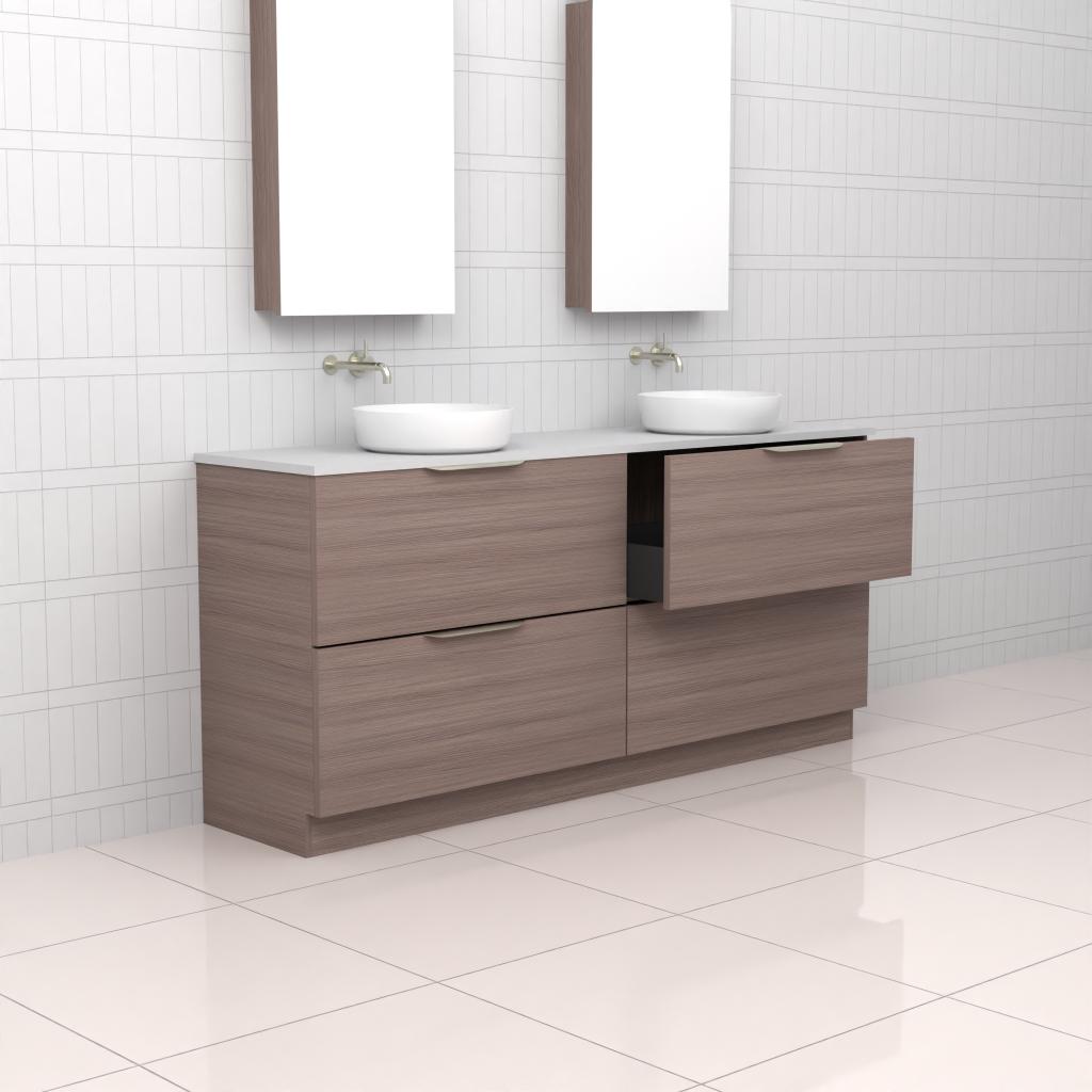 Celeste Duo - 1800mm Urban Oak Freestanding Vanity