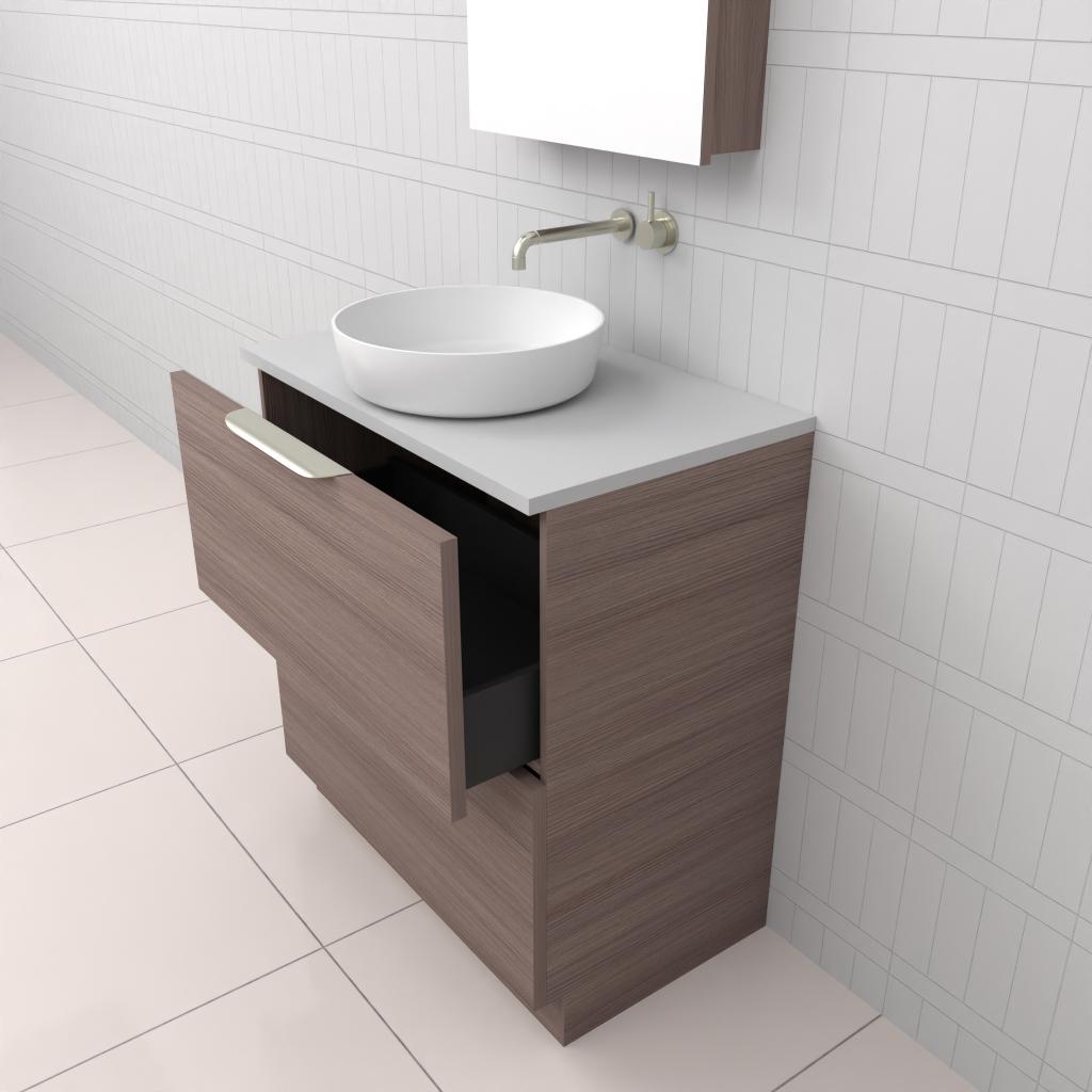 Celeste Duo - 750mm Urban Oak Freestanding Vanity