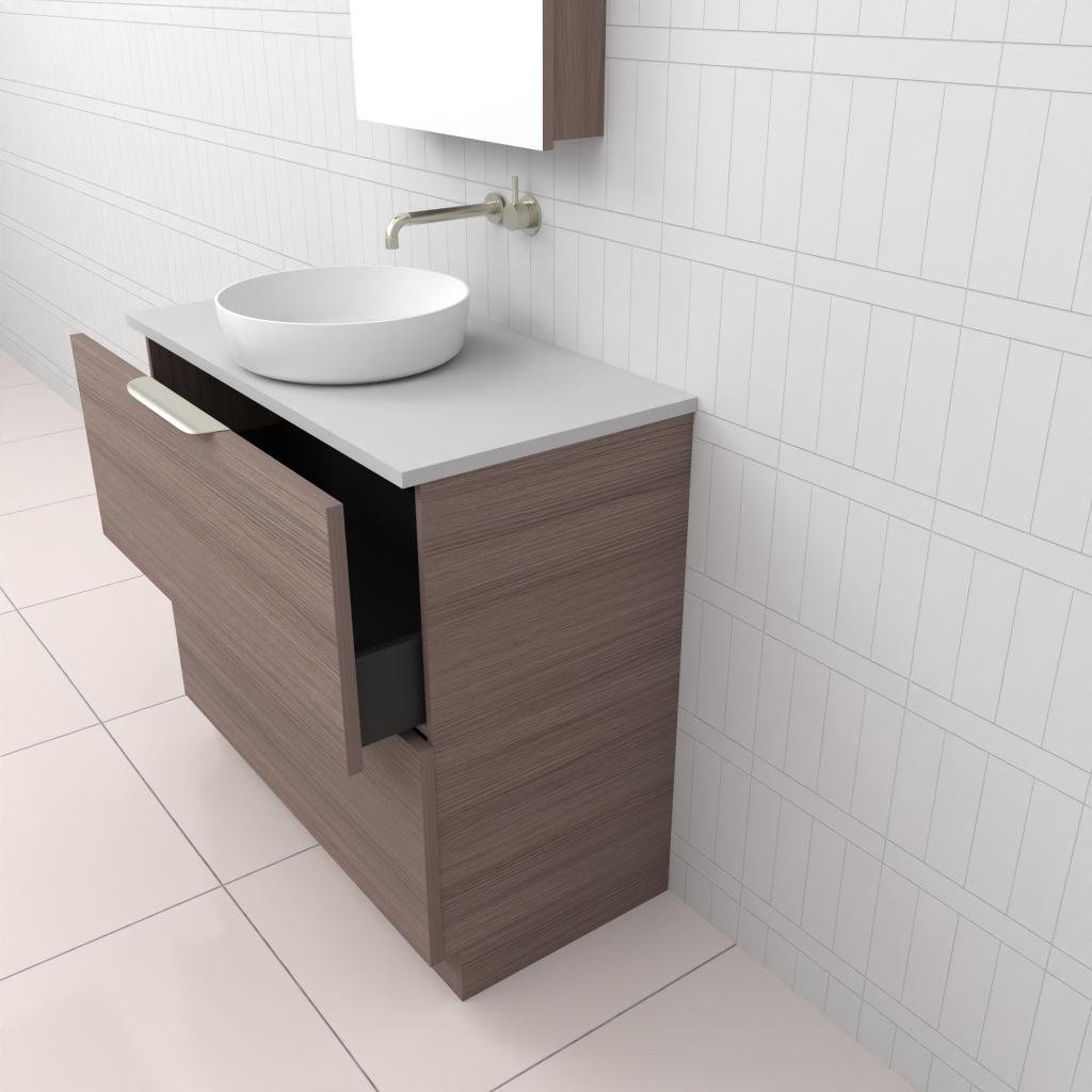 Celeste Duo - 900mm Urban Oak Freestanding Vanity