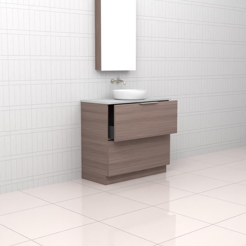 Celeste Duo - 900mm Urban Oak Freestanding Vanity