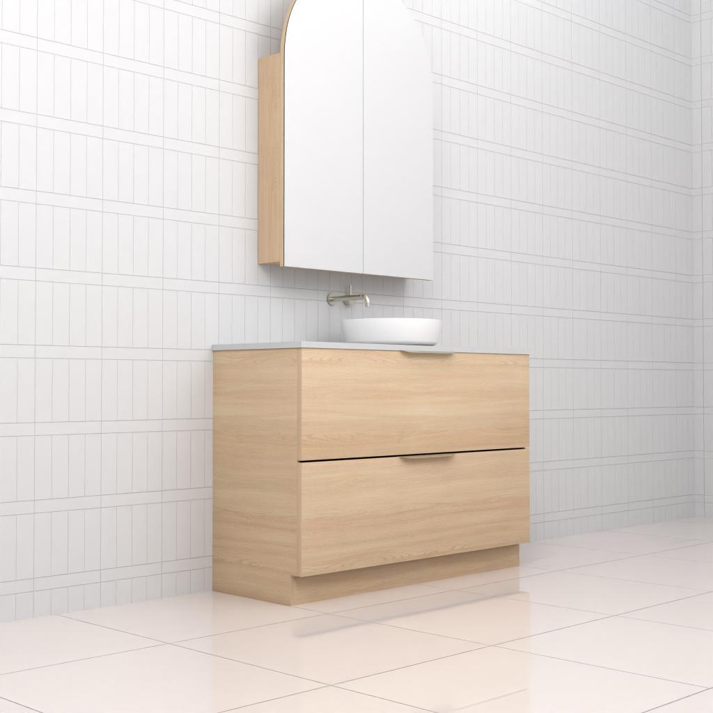 Celeste Duo - 1200mm Vero Oak Freestanding Vanity