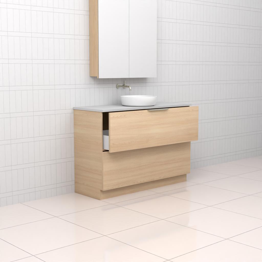 Celeste Duo - 1200mm Vero Oak Freestanding Vanity