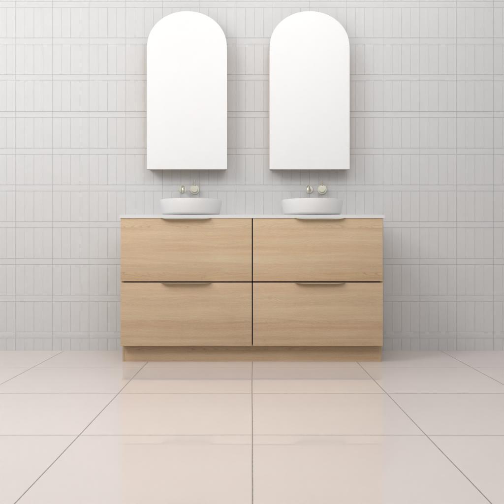 Celeste Duo - 1500mm Vero Oak Freestanding Vanity