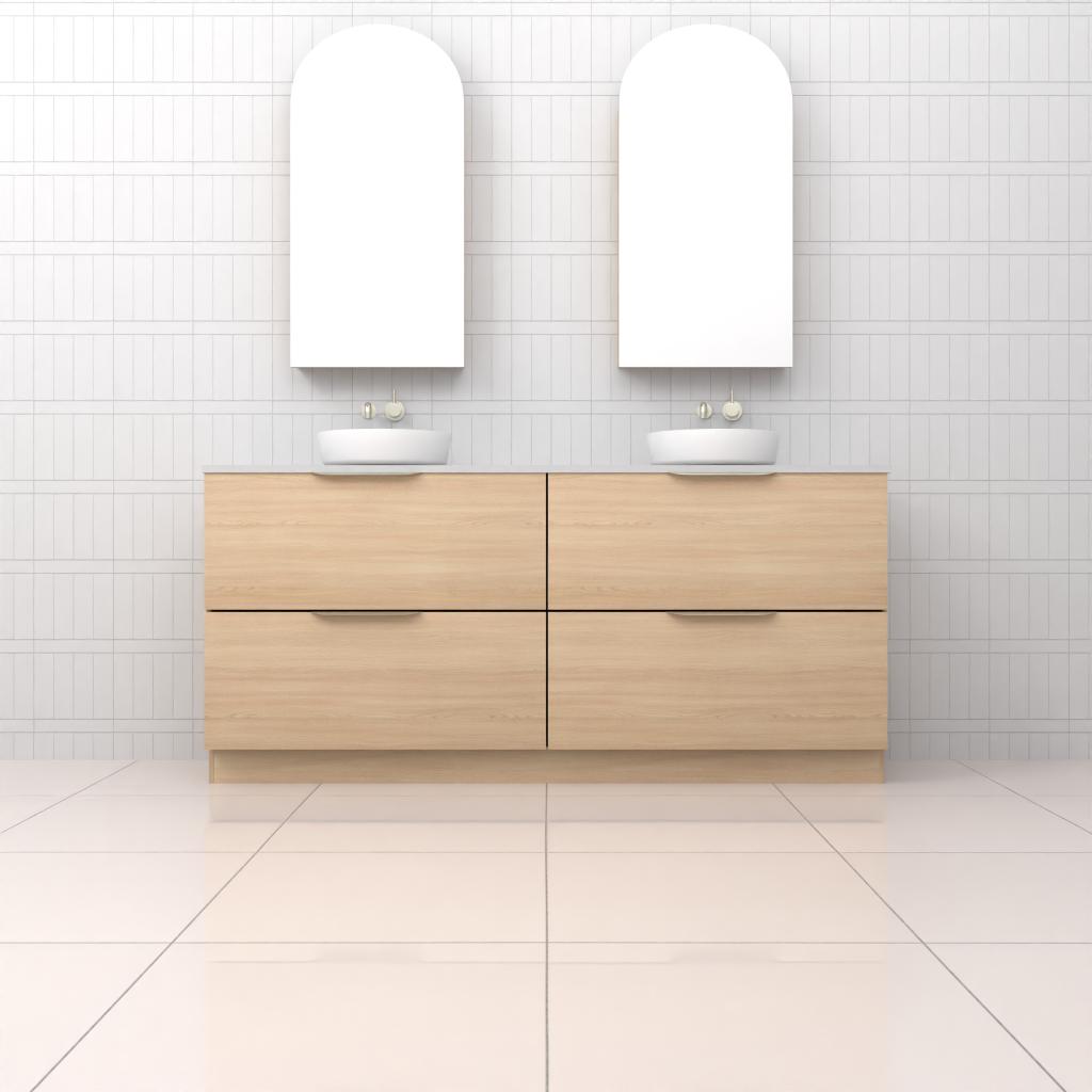 Celeste Duo - 1800mm Vero Oak Freestanding Vanity