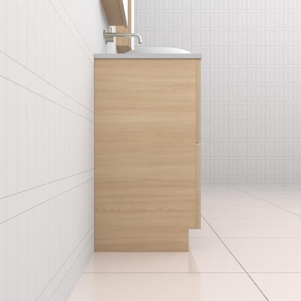 Celeste Duo - 1800mm Vero Oak Freestanding Vanity