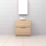 Celeste Duo - 750mm Vero Oak Freestanding Vanity