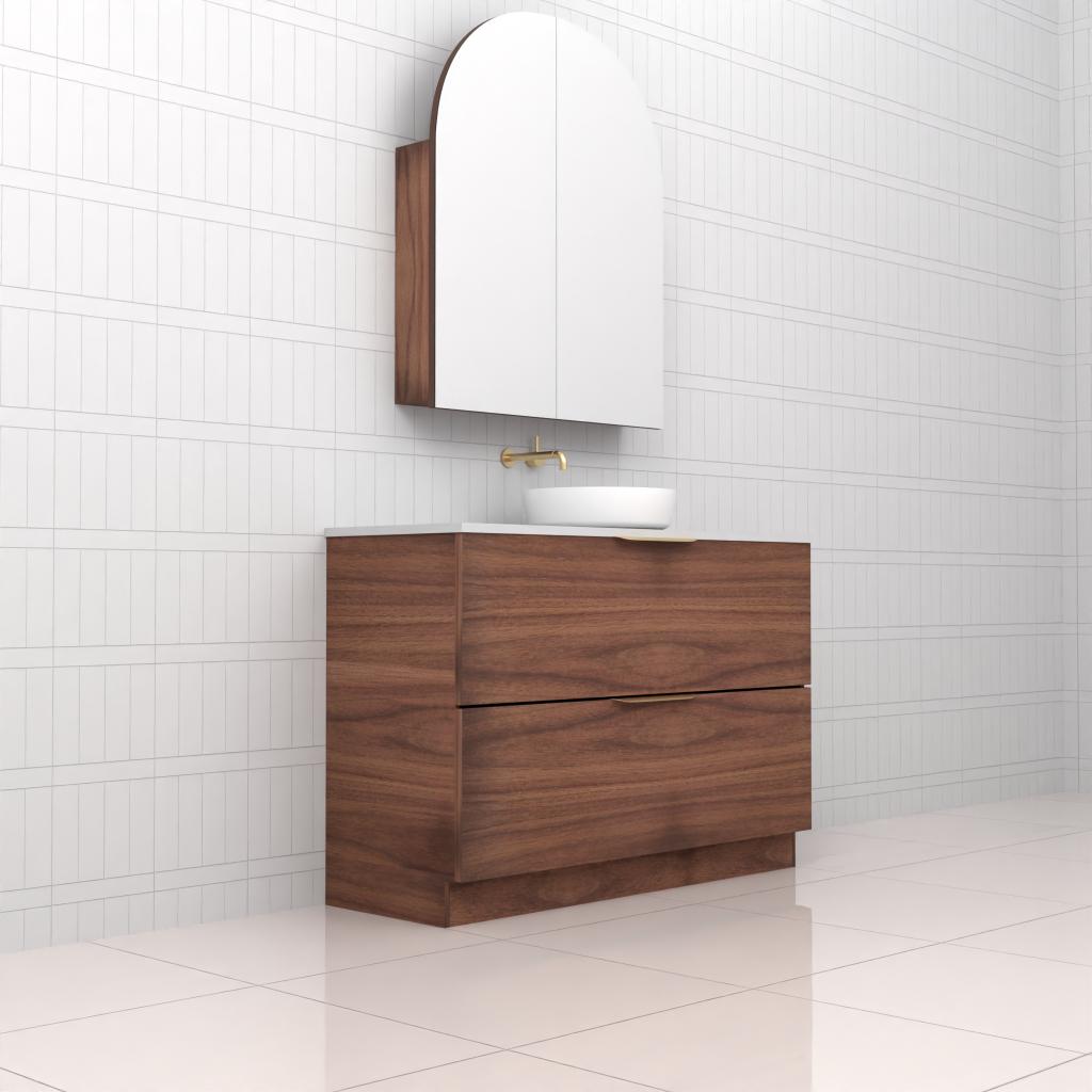 Celeste Duo - 1200mm Walnut Freestanding Vanity