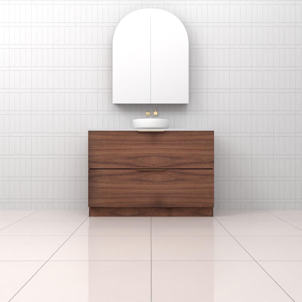 Celeste Duo - 1200mm Walnut Freestanding Vanity