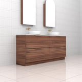 Celeste Duo - 1800mm Walnut Freestanding Vanity