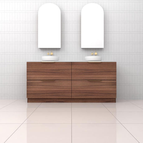 Celeste Duo - 1800mm Walnut Freestanding Vanity