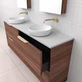 Celeste Duo - 1800mm Walnut Freestanding Vanity