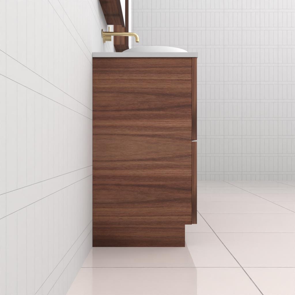 Celeste Duo - 1800mm Walnut Freestanding Vanity