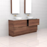 Celeste Duo - 1800mm Walnut Freestanding Vanity