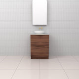 Celeste Duo - 600mm Walnut Freestanding Vanity
