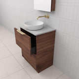 Celeste Duo - 600mm Walnut Freestanding Vanity