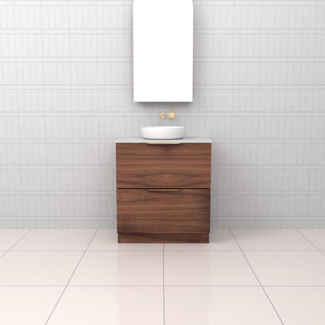 Celeste Duo - 750mm Walnut Freestanding Vanity
