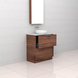 Celeste Duo - 750mm Walnut Freestanding Vanity