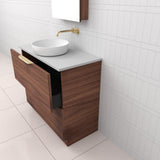 Celeste Duo - 900mm Walnut Freestanding Vanity