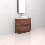 Celeste Duo - 900mm Walnut Freestanding Vanity