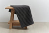 Pure Cotton Long Ribbed Bath Mat, Charcoal