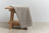 Pure Cotton Long Ribbed Bath Mat, Linen
