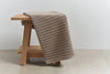 Pure Cotton Long Ribbed Bath Mat, Mocha